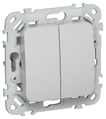 FLITE Выключатель жалюзи 10А ВЖ52-2-0-ФлА алюминий IEK