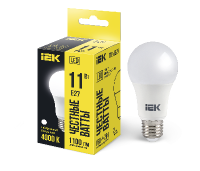 Лампа светодиодная LED 11вт E27 белый ECO