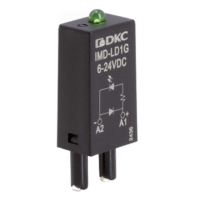 Модуль индикации и защиты, LED зелёный+диод (A1+), 6-24V DC
