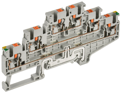 ARMAFIX Клемма пружинная Push-in CP-ML-PEN 3 ур. земля-низ 2,5мм2 серая IEK